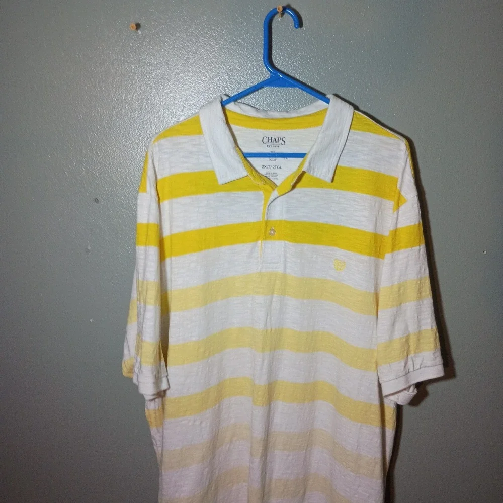 Ralph Lauren , The Coastland Wash, Striped Coastal Polo Yellows, XXL, Rad